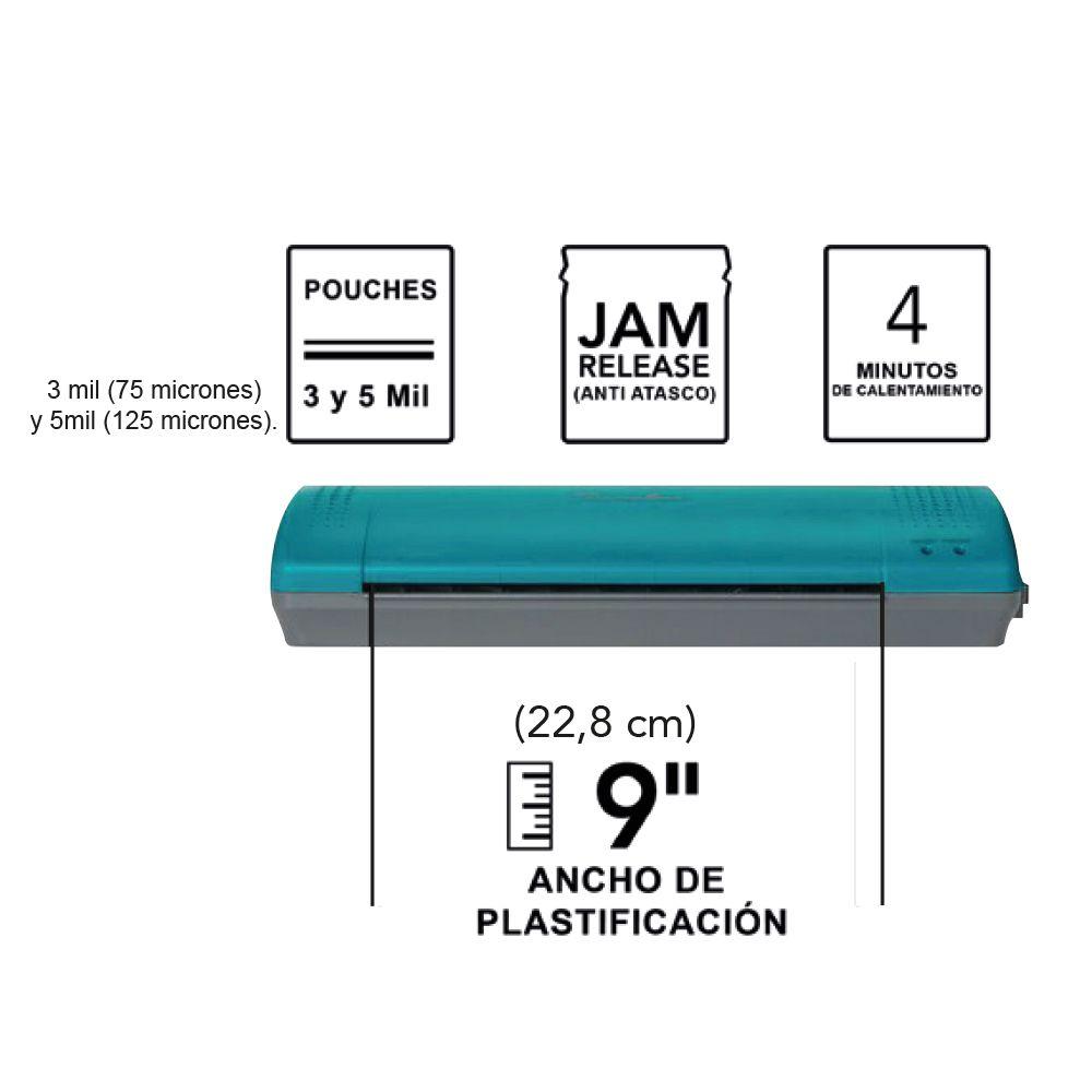 Plastificadora de Papel A4 Inspire Plus Turquesa Swingline-1