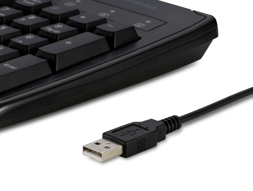 Teclado For Life Lavable Alámbrico Negro Kensington-4