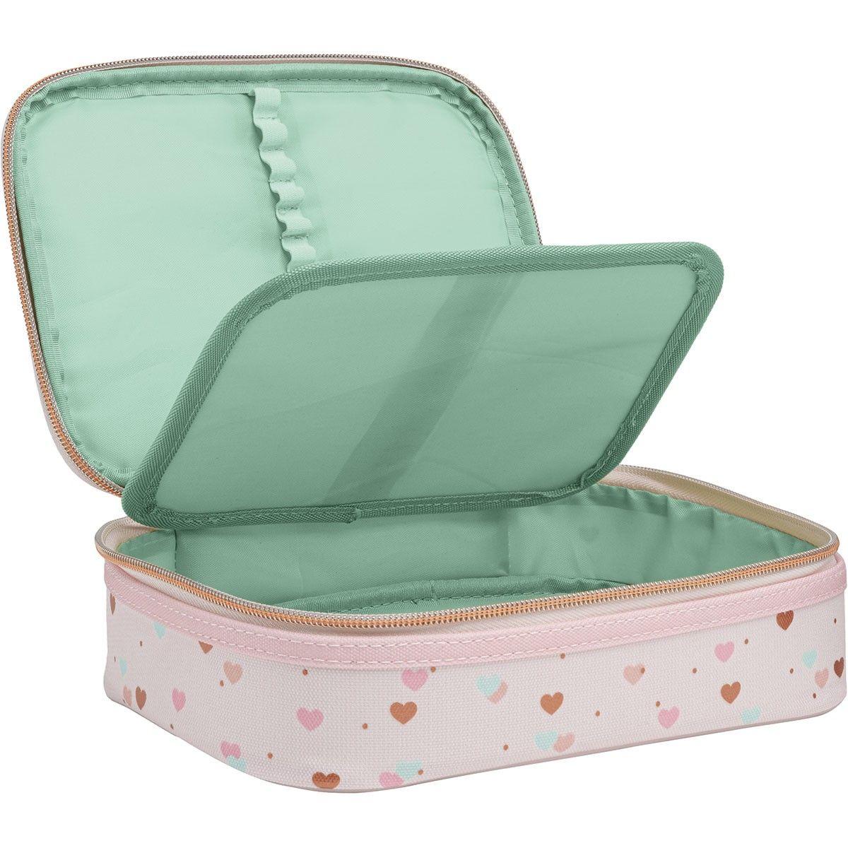 ESTUCHE BOX CAPACIDAD CON DIVISOR JOYFUL ROSA-0