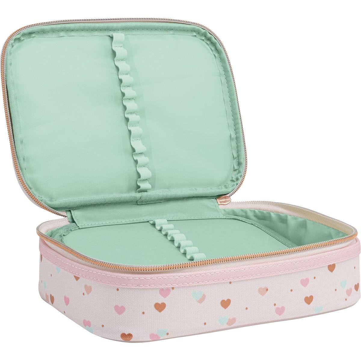 ESTUCHE BOX CAPACIDAD CON DIVISOR JOYFUL ROSA-1