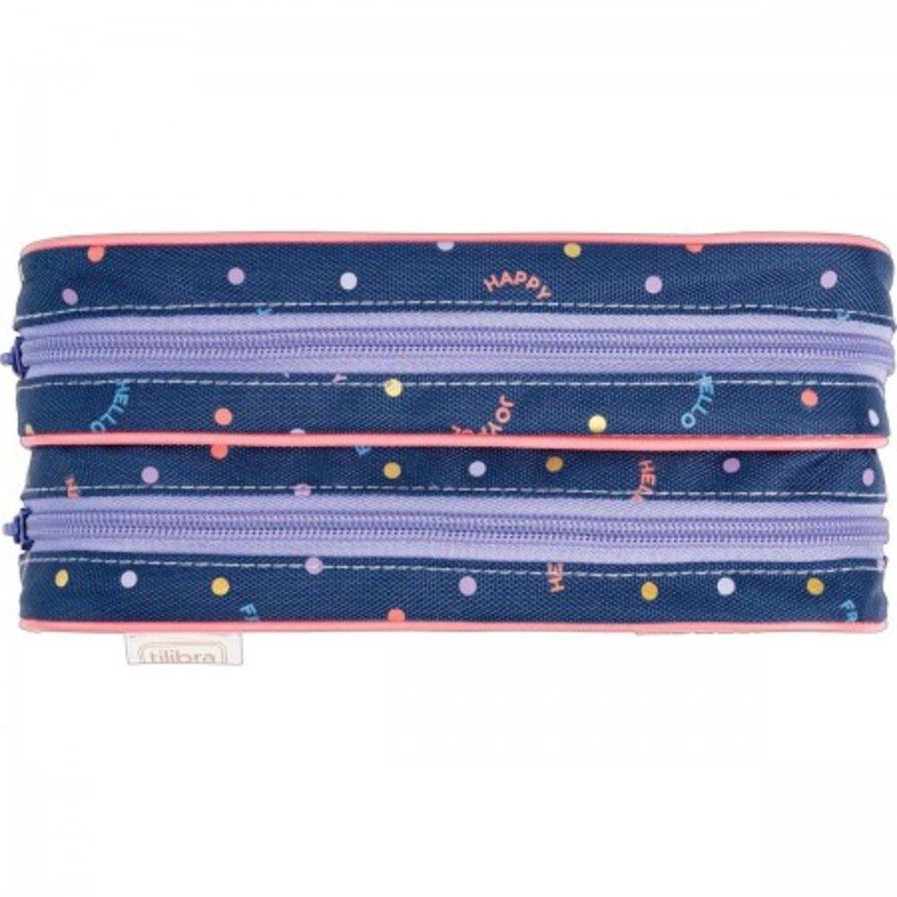 Estuche Duo Académie Dots con 2 Compartimentos – 210x90x90mm-2