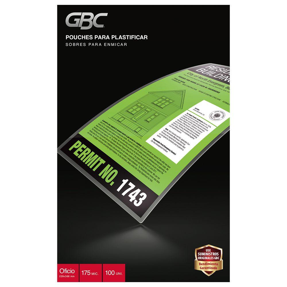 Caja Pouche GBC Oficio 7MIL (175 Mic) (229x368 mm) 100 UN.-0