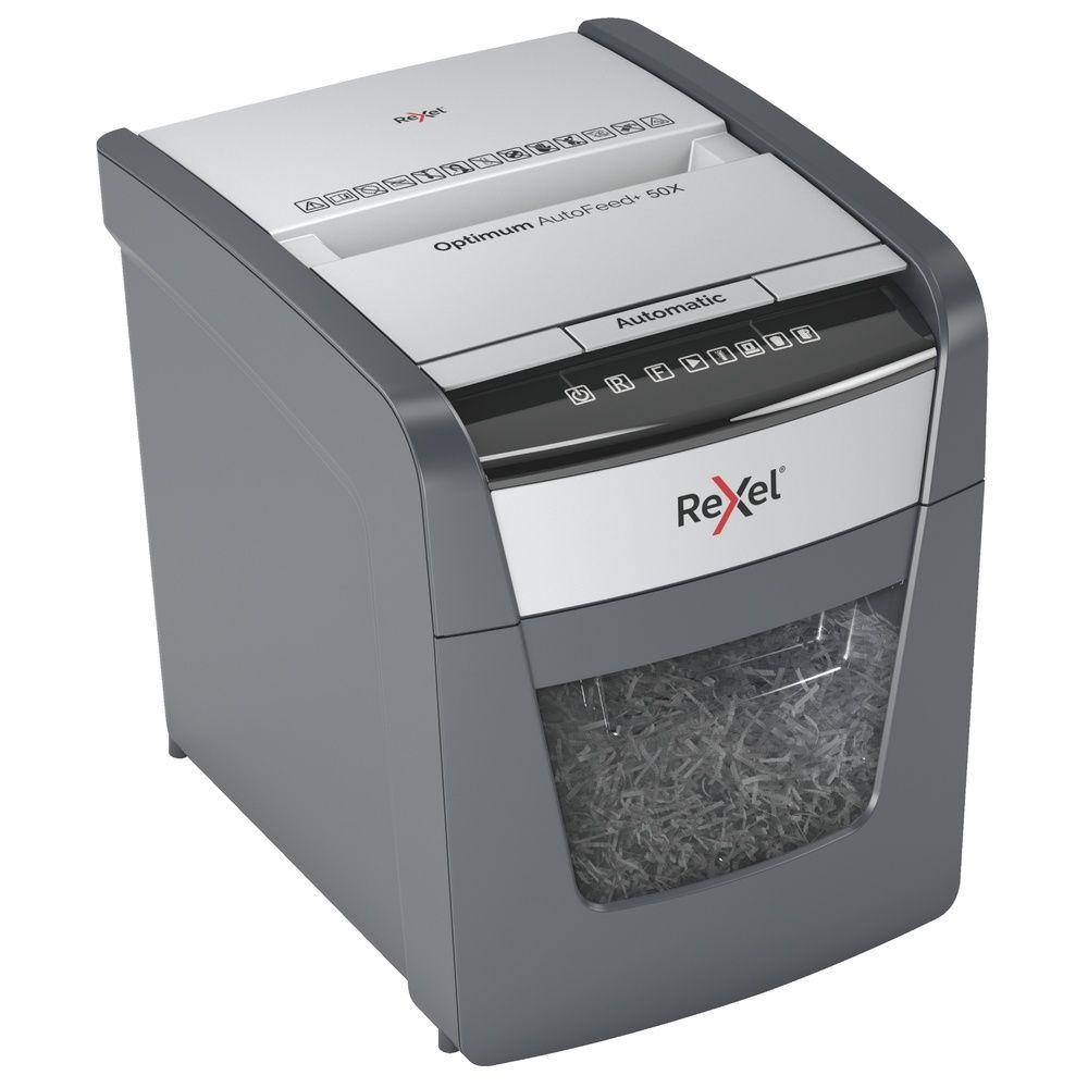 Trituradora de Papel Rexel Optimum Auto+ 50X P4 50 Hojas-2