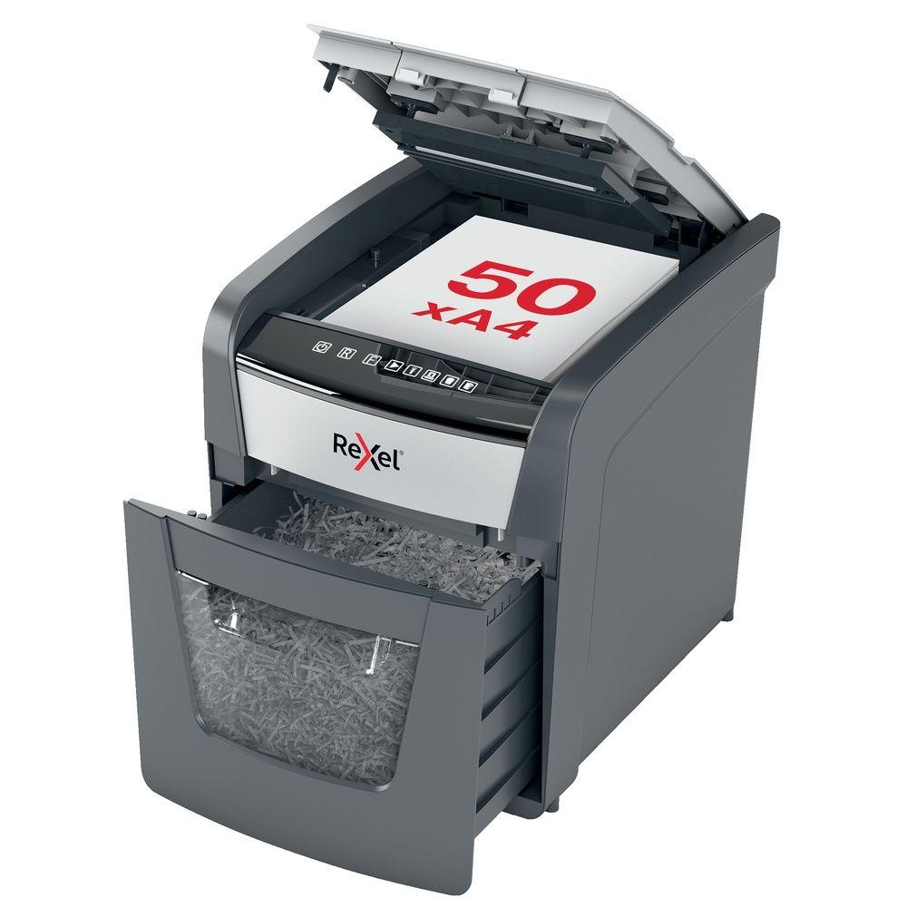 Trituradora de Papel Rexel Optimum Auto+ 50X P4 50 Hojas-6