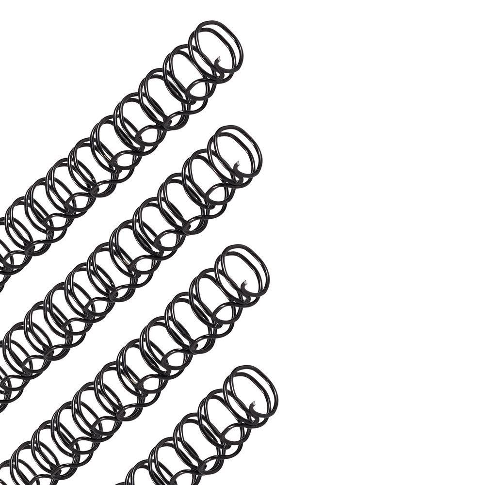 Paquete Anillo Metálico 9mm 3:1 Negro 20 Unidades - GBC-0