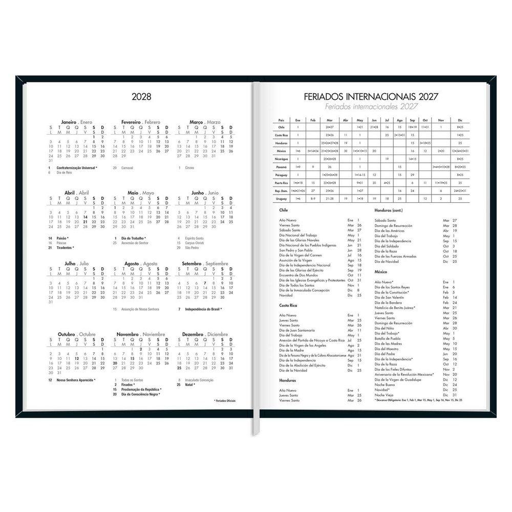 Agenda Ejecutiva Tilibra Cosida Diaria Napoli M7 2027 Negro-2