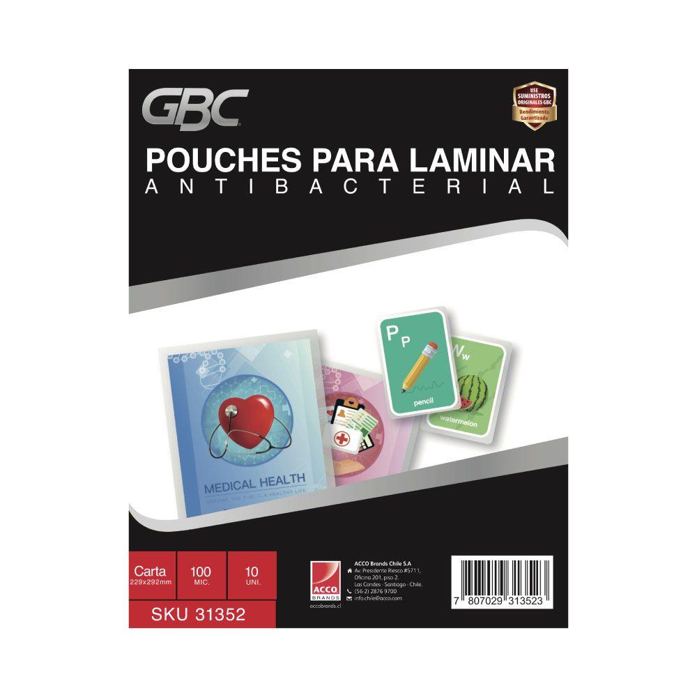 Pouche Antibacterial Carta 100Mic (229x292 mm) 10 UN.GBC-0