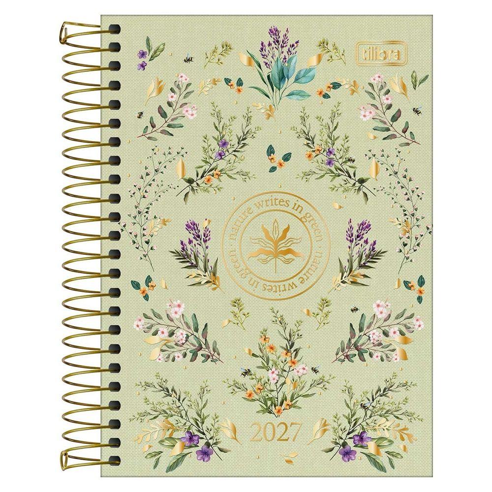 Agenda Espiral Tilibra Naturalis Diaria M5 2027 Verde-0