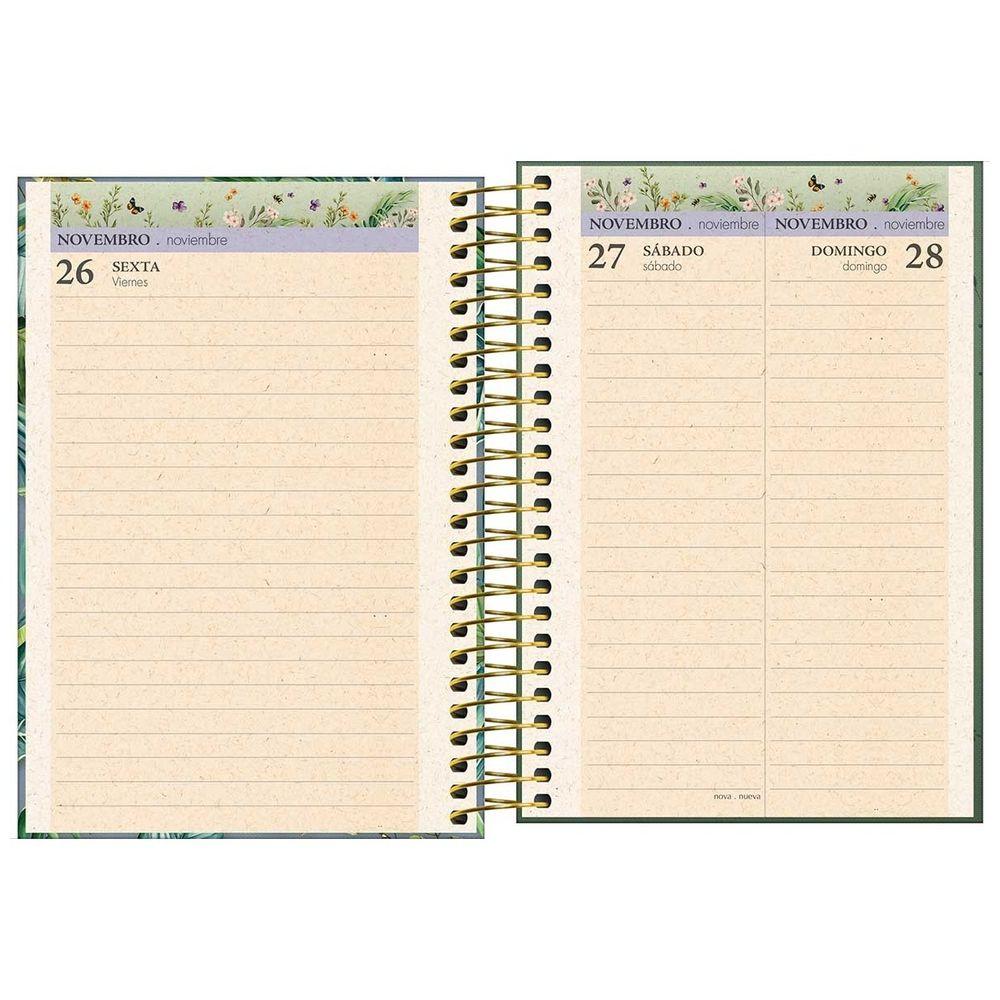 Agenda Espiral Tilibra Naturalis Diaria M5 2027 Verde-4