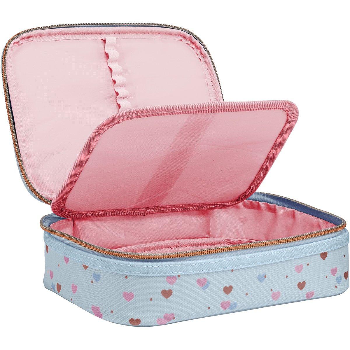 Estuche Box Joyful Azul – Capacidad 100 Lápices con Organizador-2