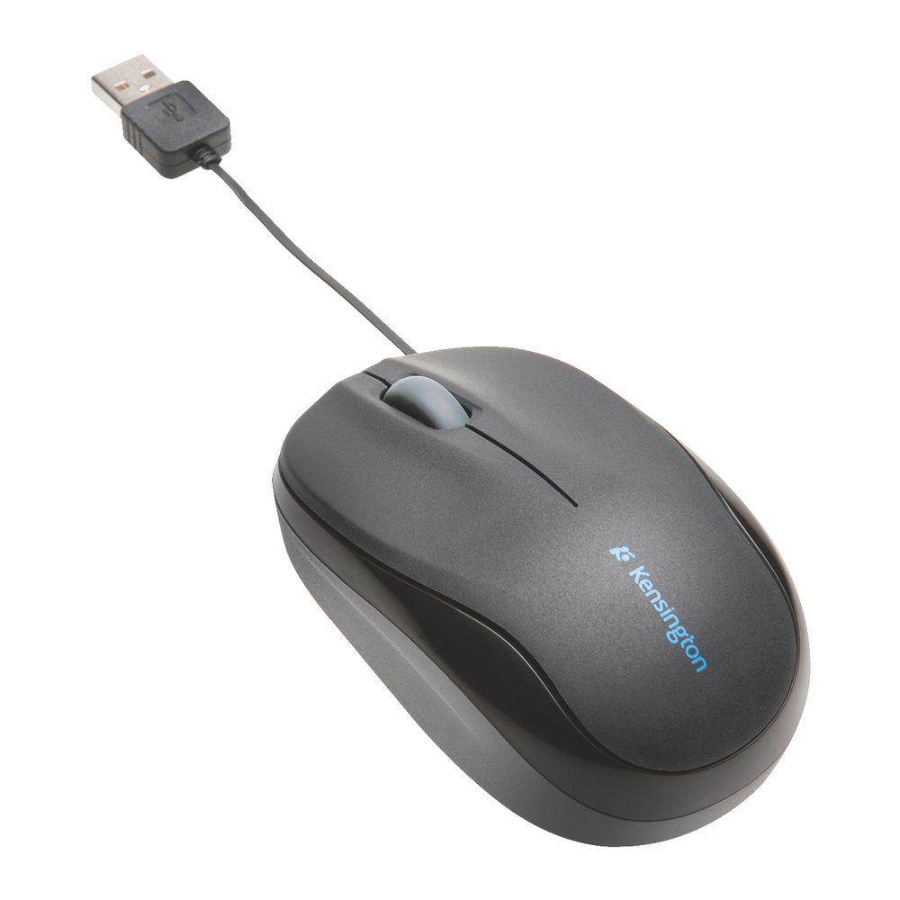 Mouse Alámbrico Kensington USB Retráctil Pro Fit-1