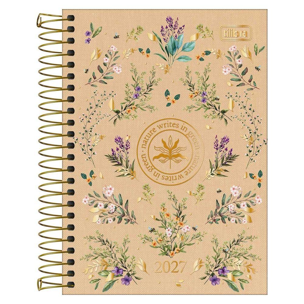Agenda Espiral Tilibra Naturalis Diaria M5 2027 Beige-0