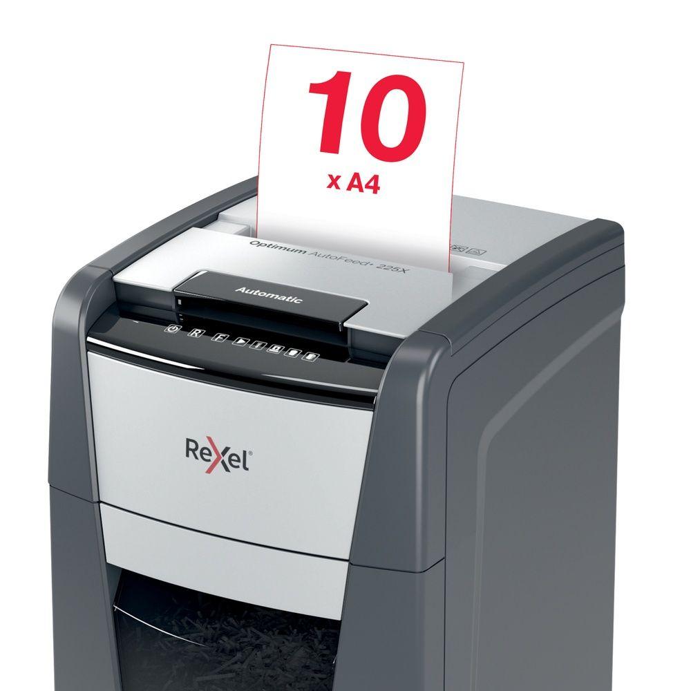 Trituradora de Papel Rexel Optimum Auto+ 225X P4 225 Hojas-7