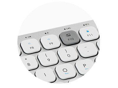 Teclado Inalámbrico Compacto 3 conexiones Blanco K75504ES-3