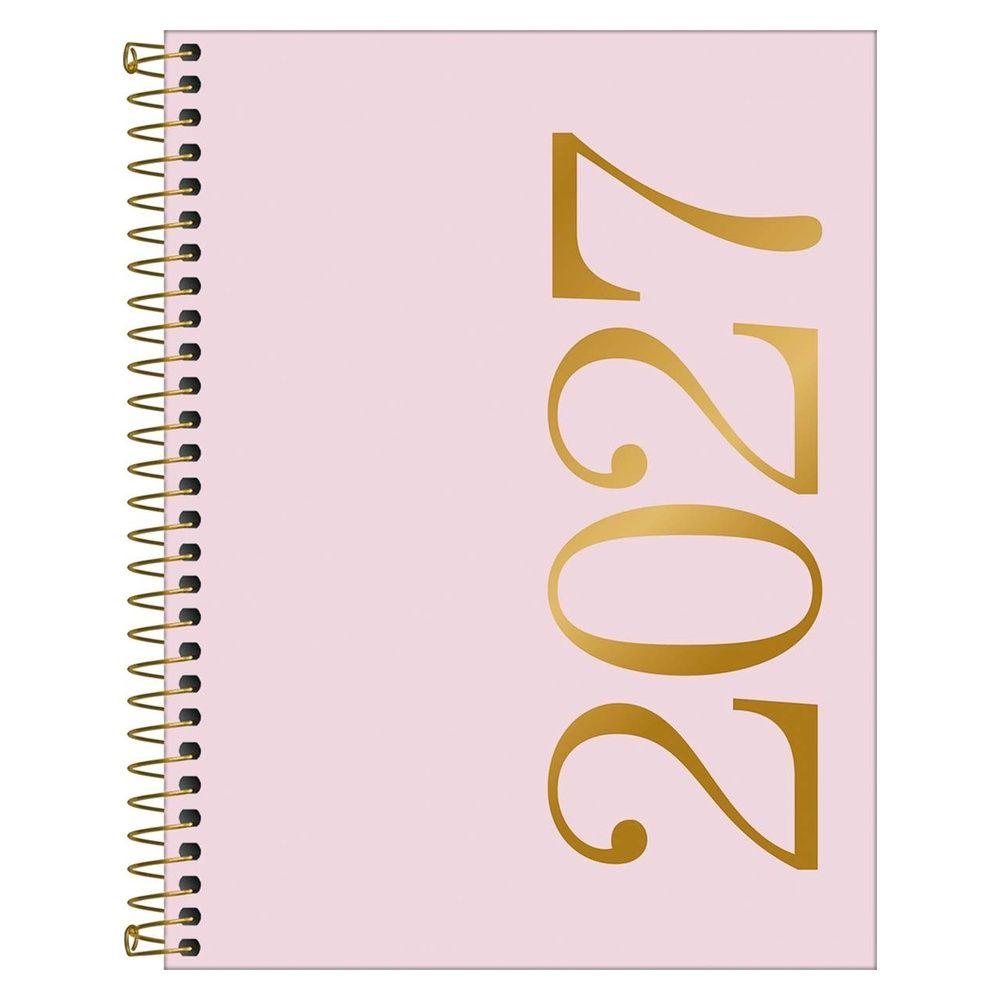 Agenda Ejecutiva Tilibra Espiral Diaria Vanilla M7 2027 Rosa-0