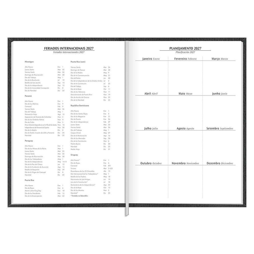 Agenda Ejecutiva Tilibra Cosida Diaria Torino M5 2027 Negro-1