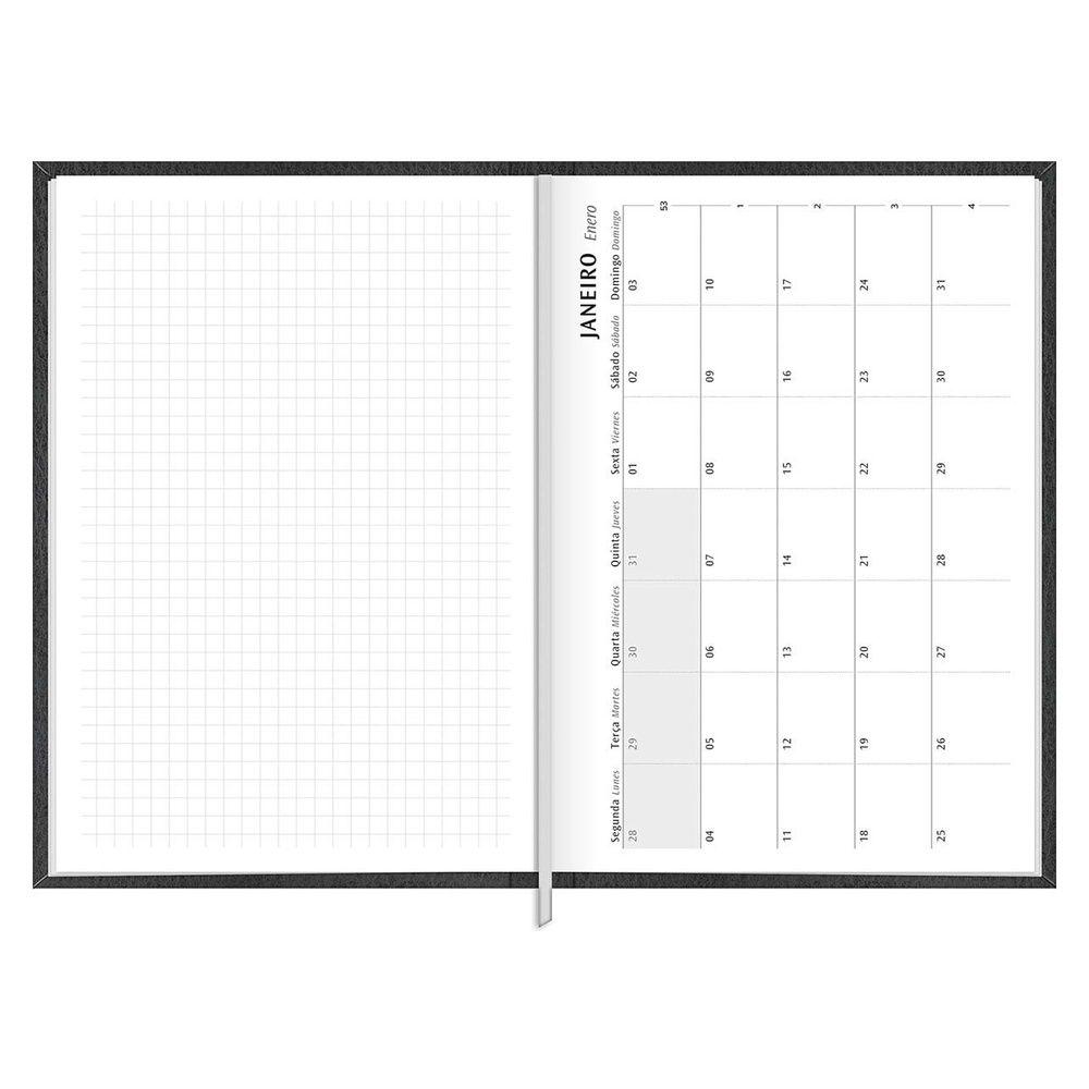 Agenda Ejecutiva Tilibra Cosida Diaria Torino M5 2027 Negro-2