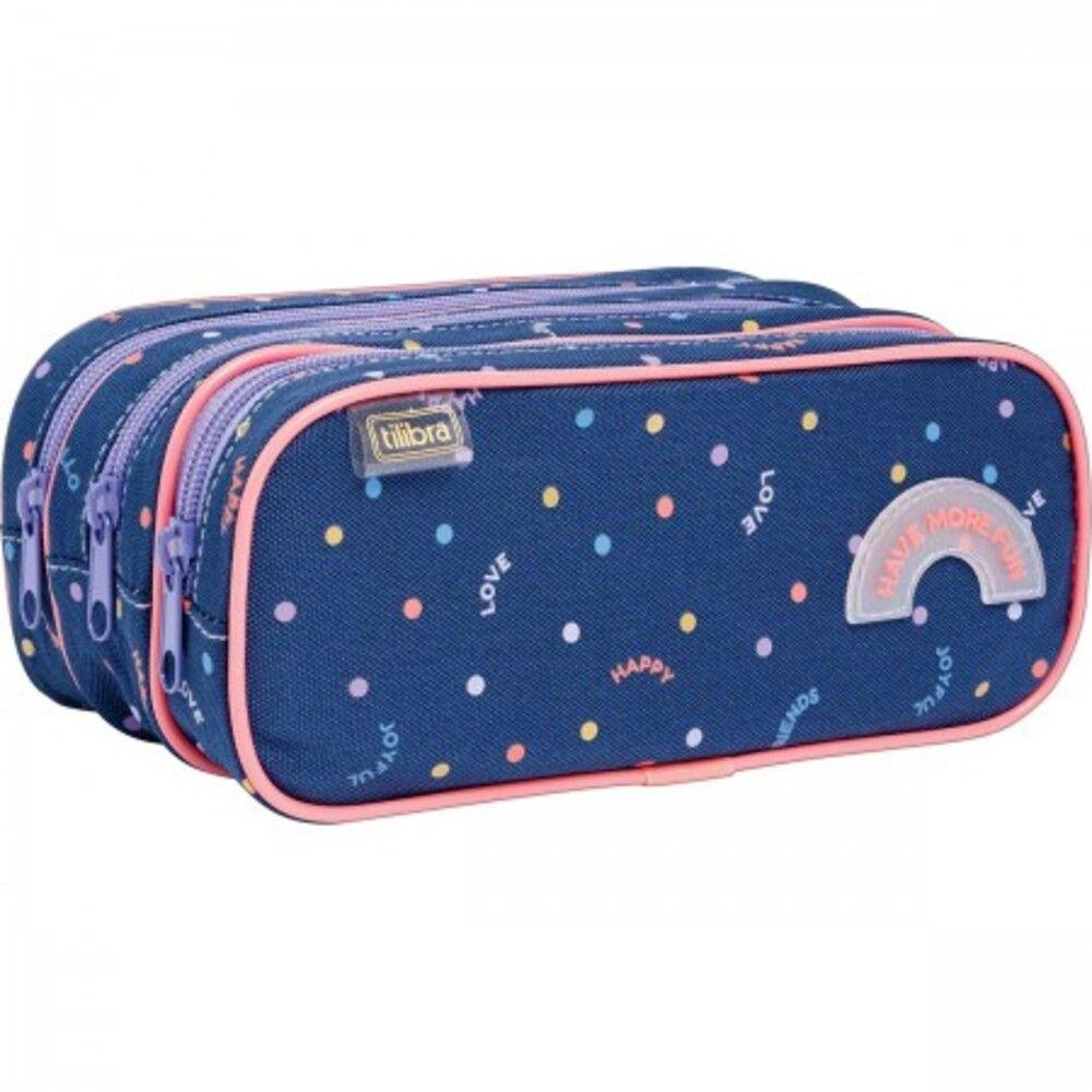 Estuche Triple con Divisor y Dots 210x110x90 mm – 3 Compartimentos-1