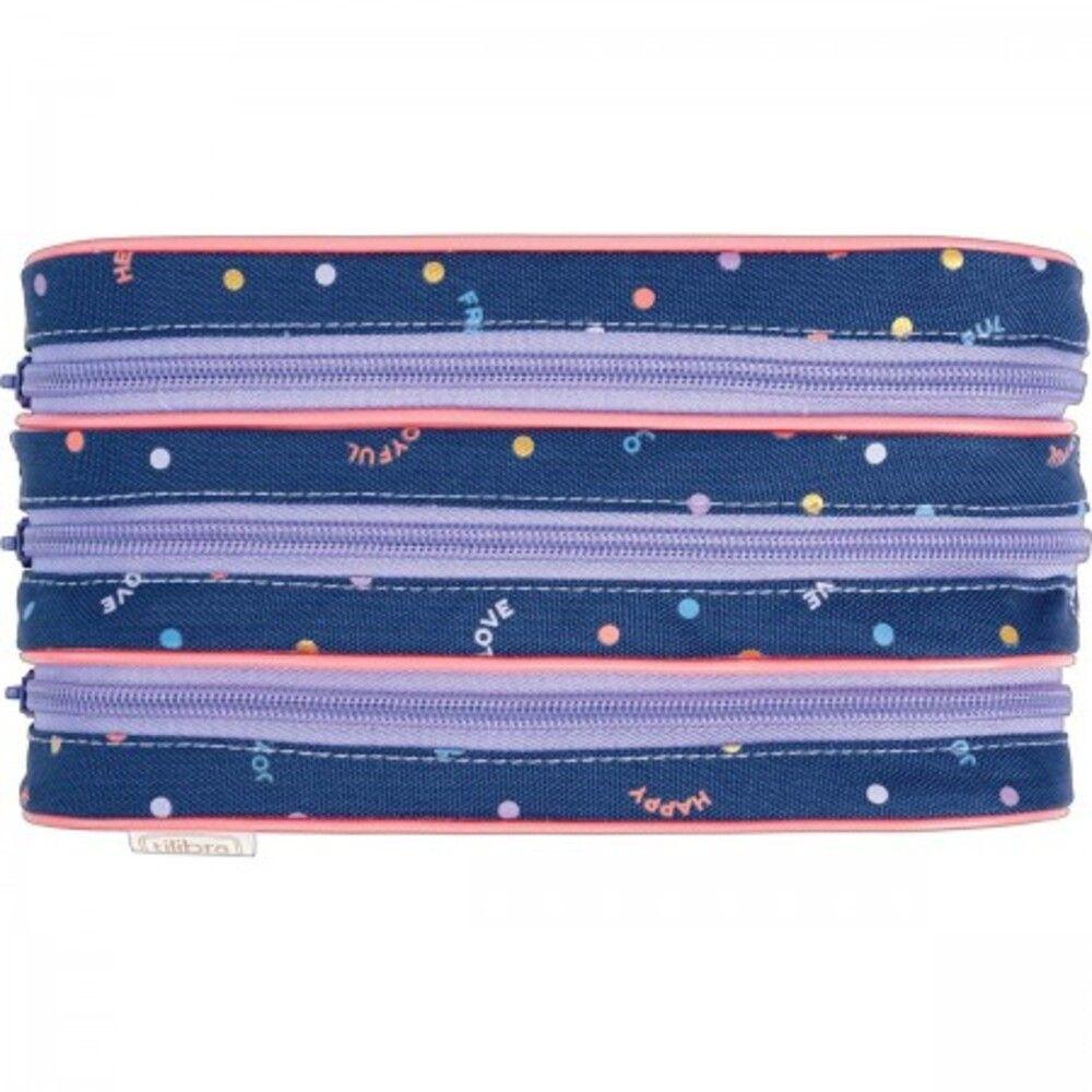 Estuche Triple con Divisor y Dots 210x110x90 mm – 3 Compartimentos-2