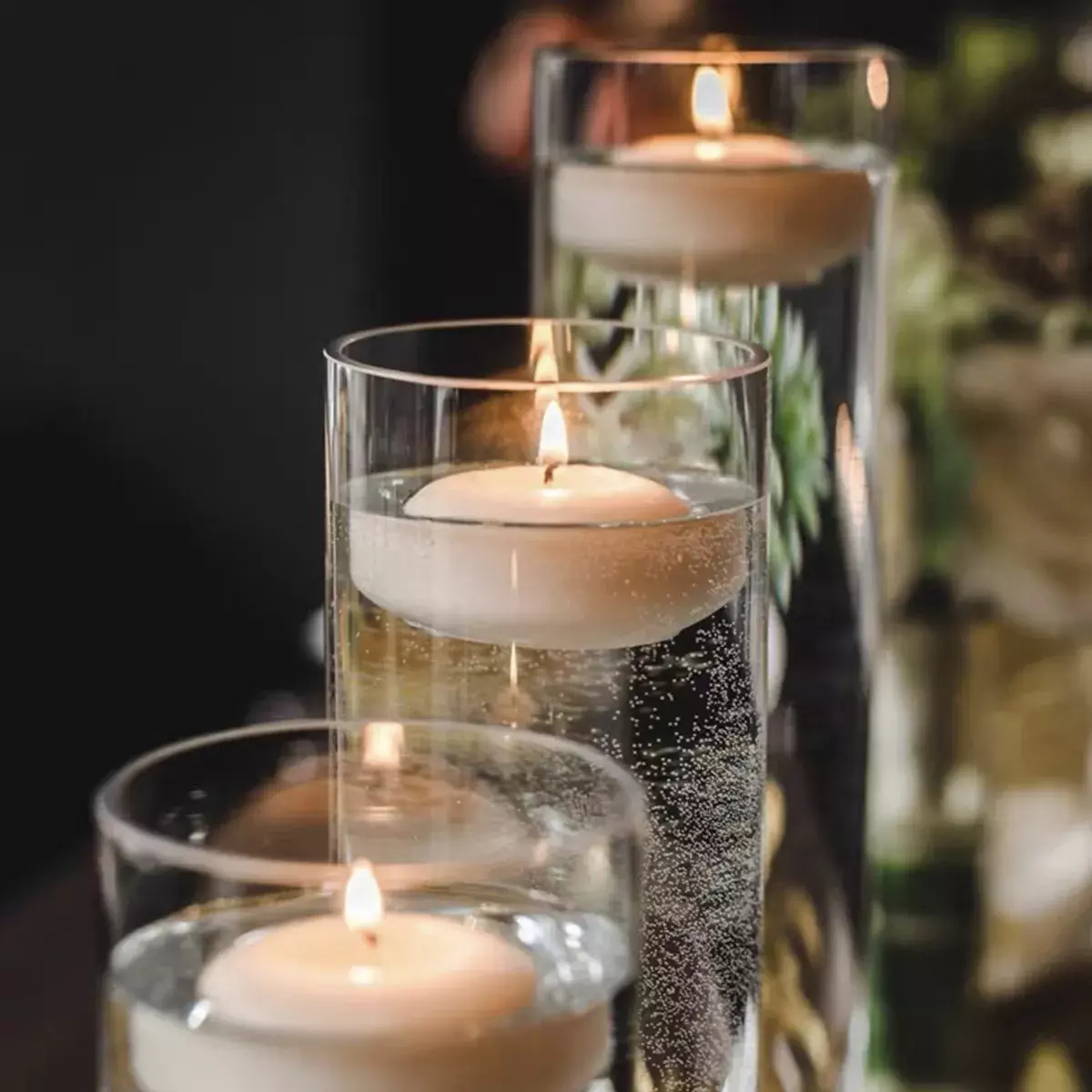 1 pack 10 Velas Flotantes Velas Blancas Especificas Restaurantes-0