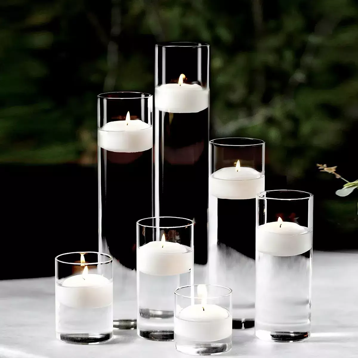 1 pack 10 Velas Flotantes Velas Blancas Especificas Restaurantes-5