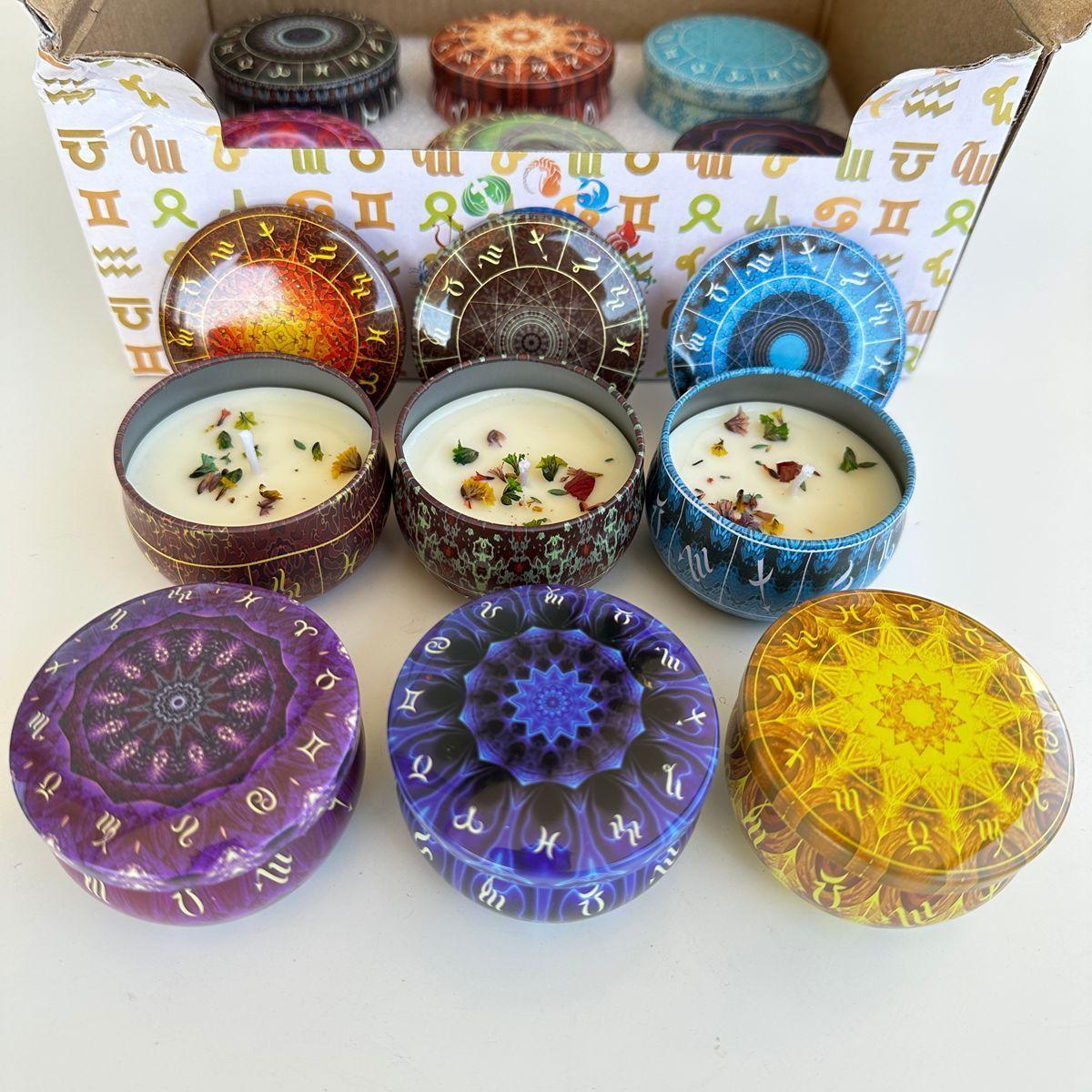 12 patrones de constelaciones Velas Lata Arom ticas Florales Ambiente El regalo perfecto-5