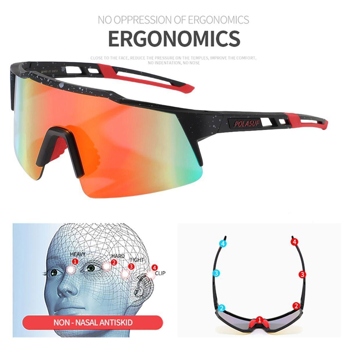 Polasup ciclismo lentes sol hombre para Correr pescar marat n mujer bicicleta uv400-4