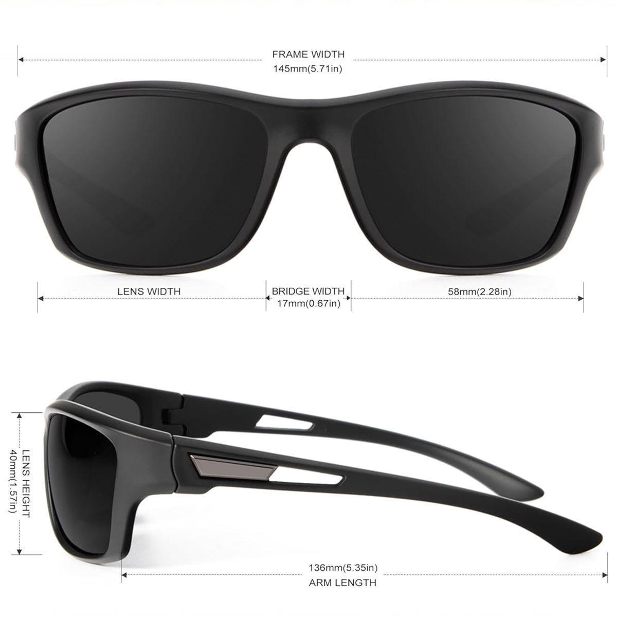 Polasup Lentes de Sol Deportivos Unisex correr ciclismo pesca golf mujer hombre gafas-4