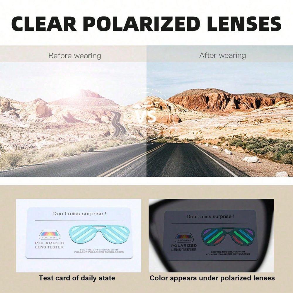POLASUP Gafas Lentes de sol polarizadas cl sicas y elegantes para fiestas viajes y uso diario-4