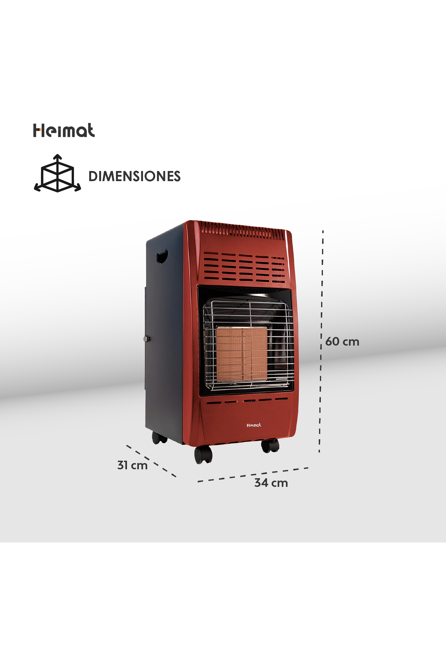 Estufa a Gas 5 kilos Heimat Rojo-1