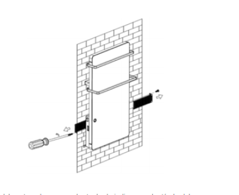 Panel Convector Eléctrico para baño con Toallero KST-1101-4