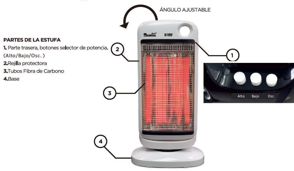 Estufa Fibra De Carbono Kfc-90-1