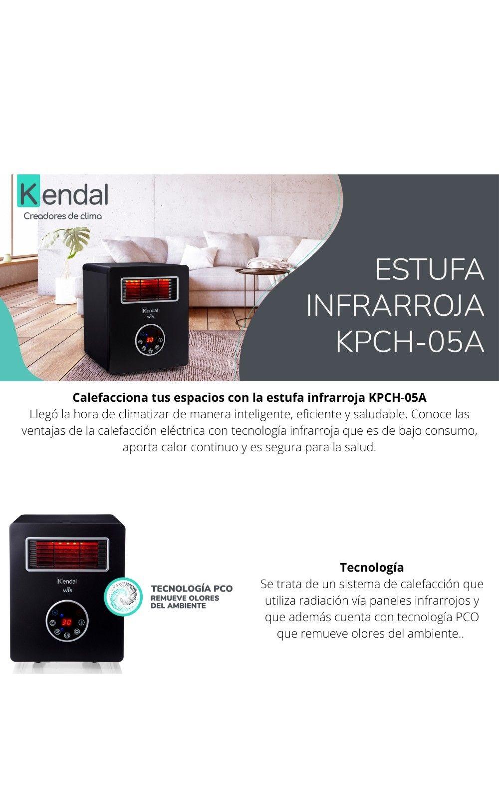 Estufa Eléctrica Infrarroja Kendal Wifi Kph-05a-3