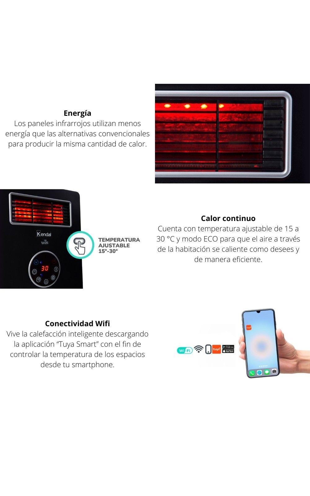 Estufa Eléctrica Infrarroja Kendal Wifi Kph-05a-4