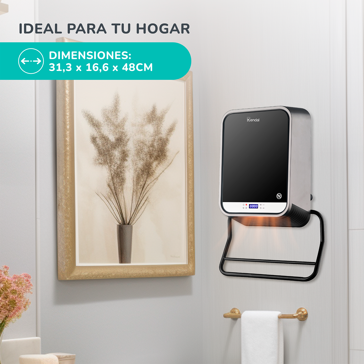 Calefactor Termoventilador de baño KCB-Black-5
