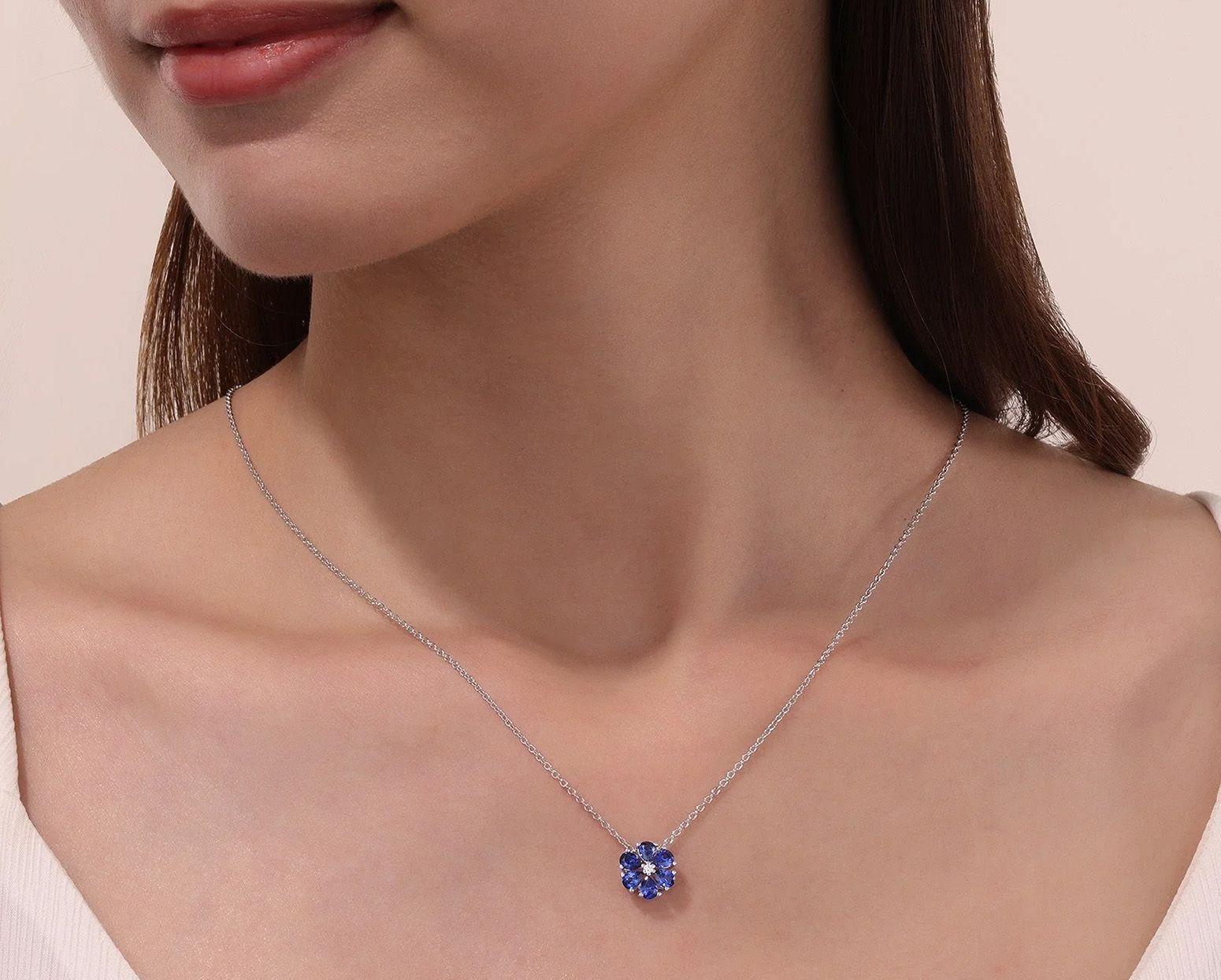 Collar Lafonn Blue Daisy-2