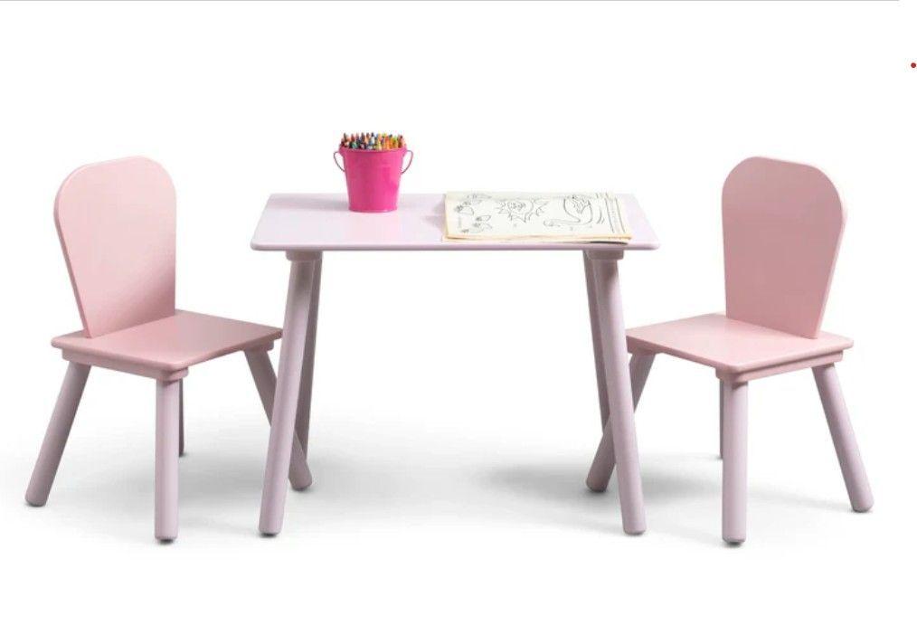 Set juego de mesa y organizador infantil rosa Delta Children-3