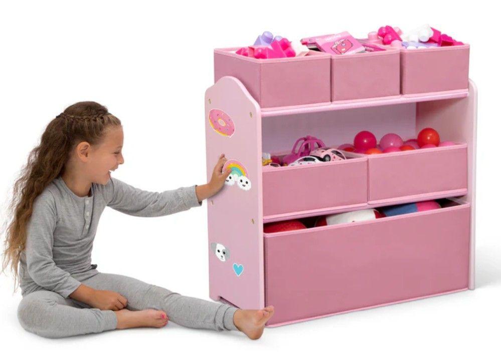 Set juego de mesa y organizador infantil rosa Delta Children-4