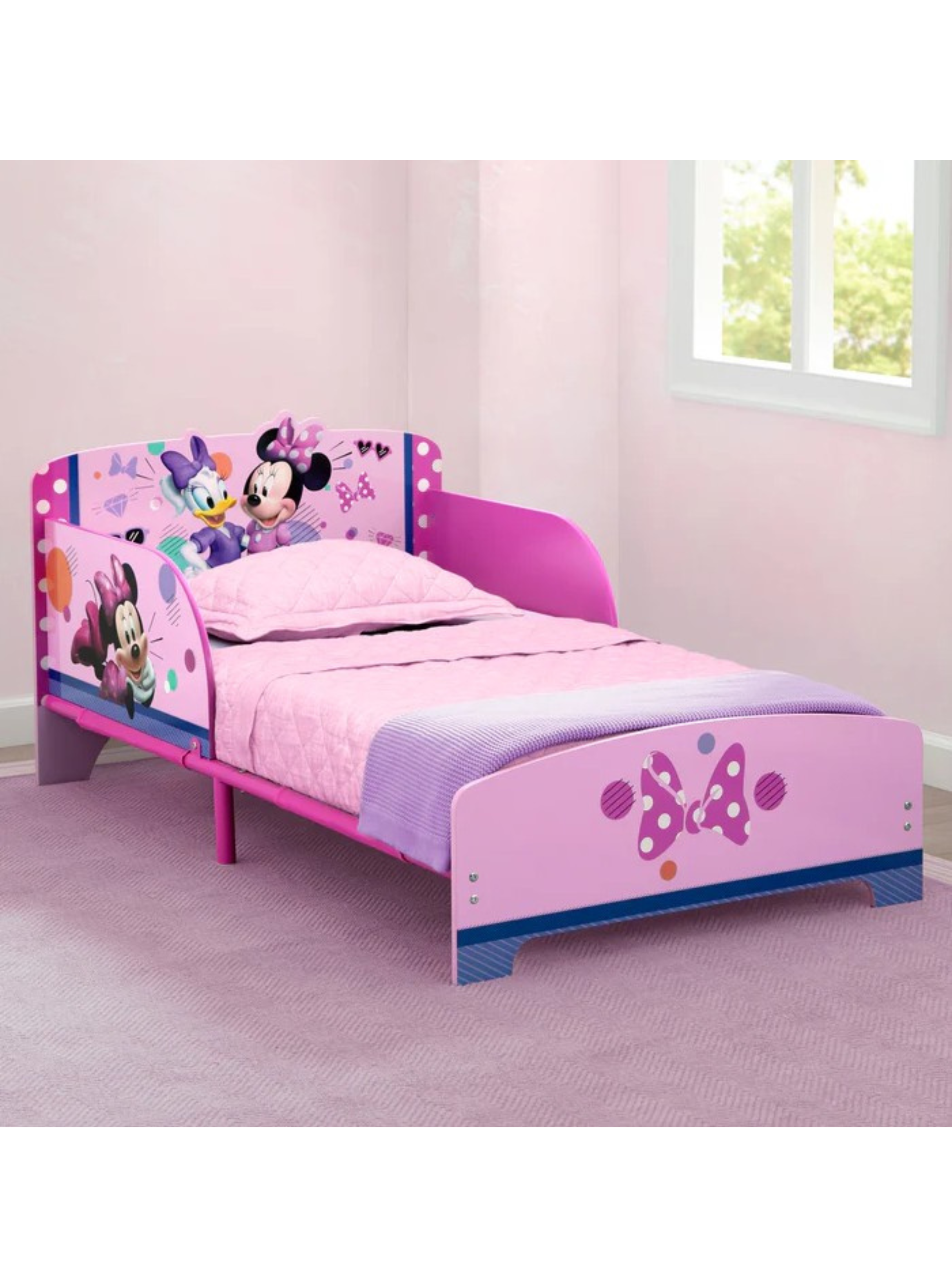 Cama de madera y metal infantil Minnie Mouse Delta Children-3