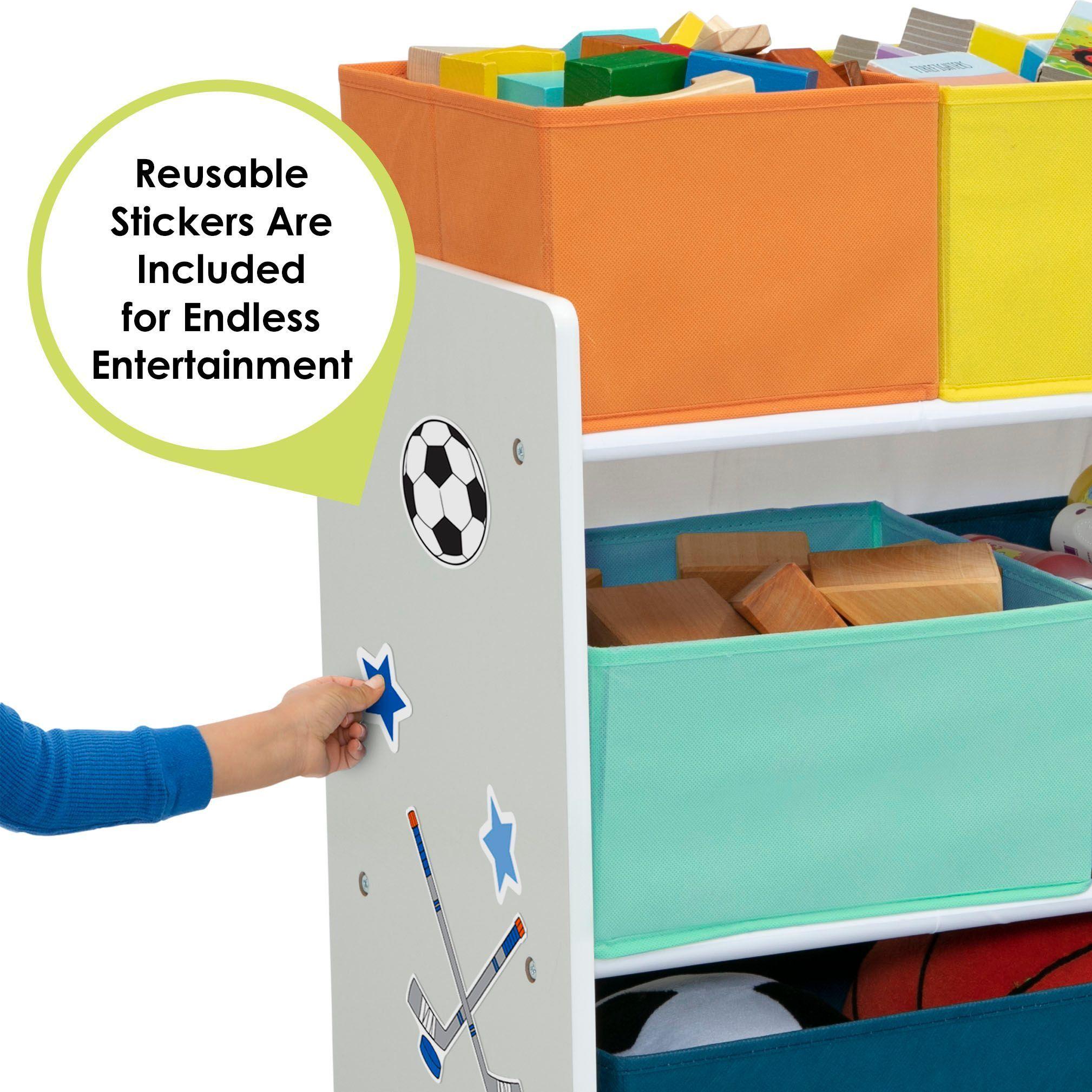 Organizador infantil extra grande multicolor de 9 contenedores Delta Children-2