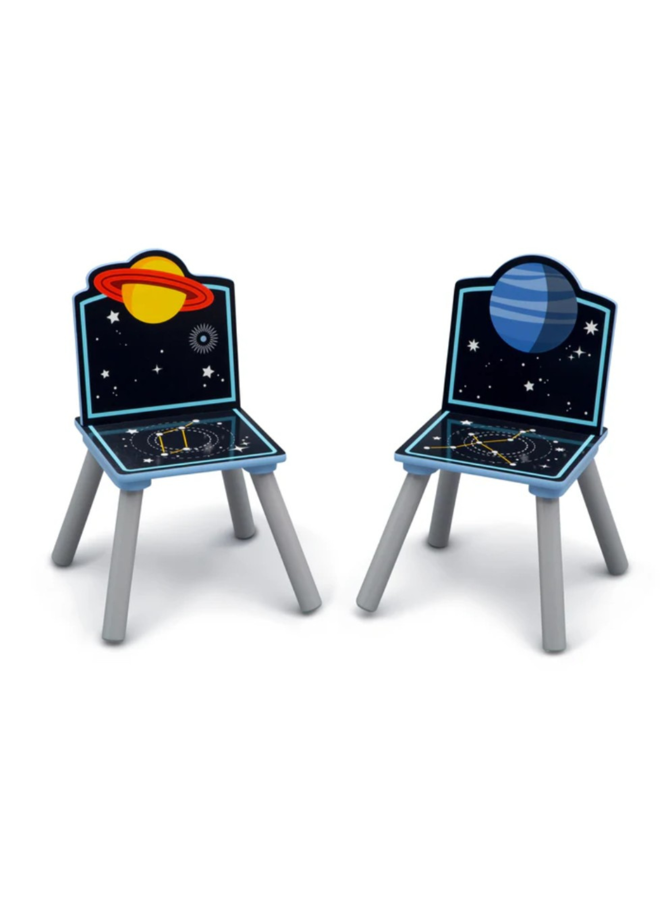 Juego de mesa y dos sillas infantil con almacenamiento Sistema solar Delta Children-2