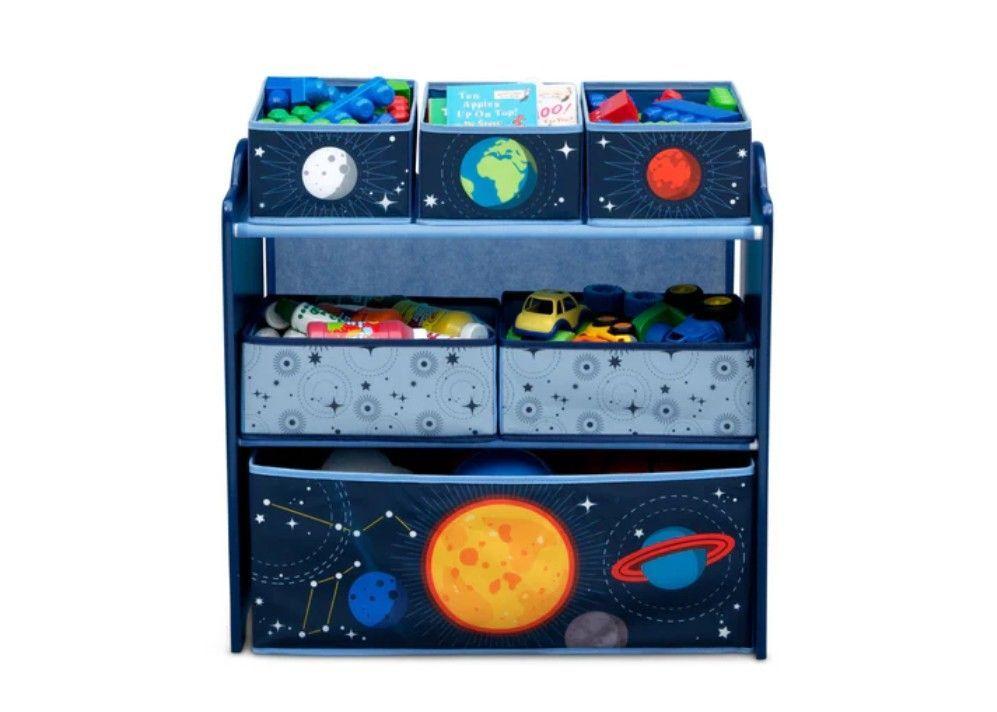 Organizador de juguetes infantil de Sistema Solar 6 contenedores Delta Children-4