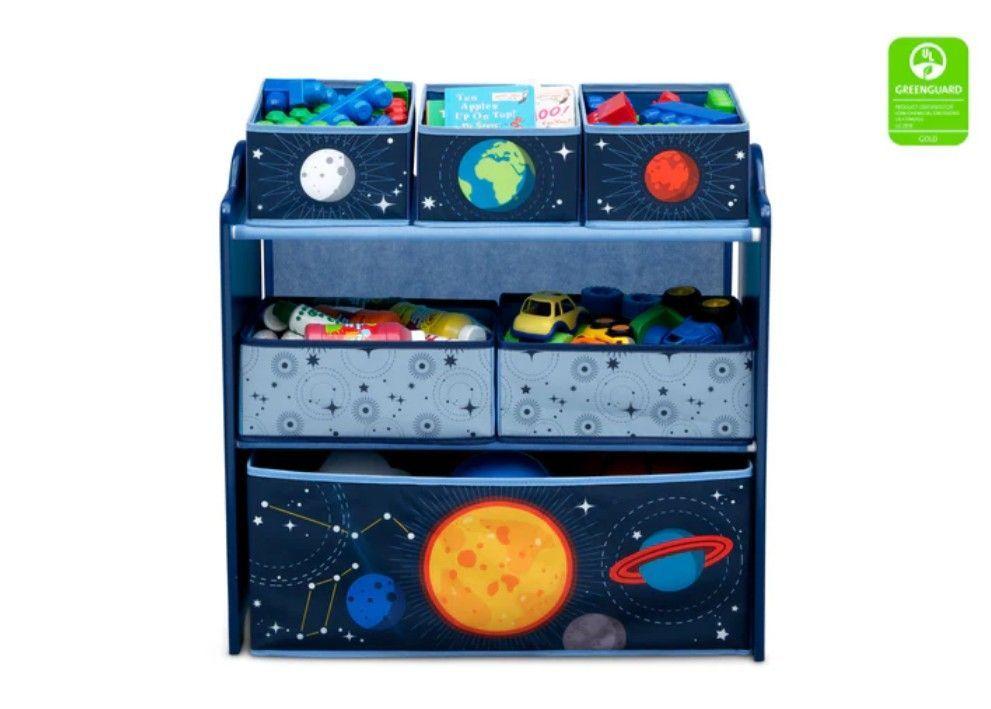 Organizador de juguetes infantil de Sistema Solar 6 contenedores Delta Children-6