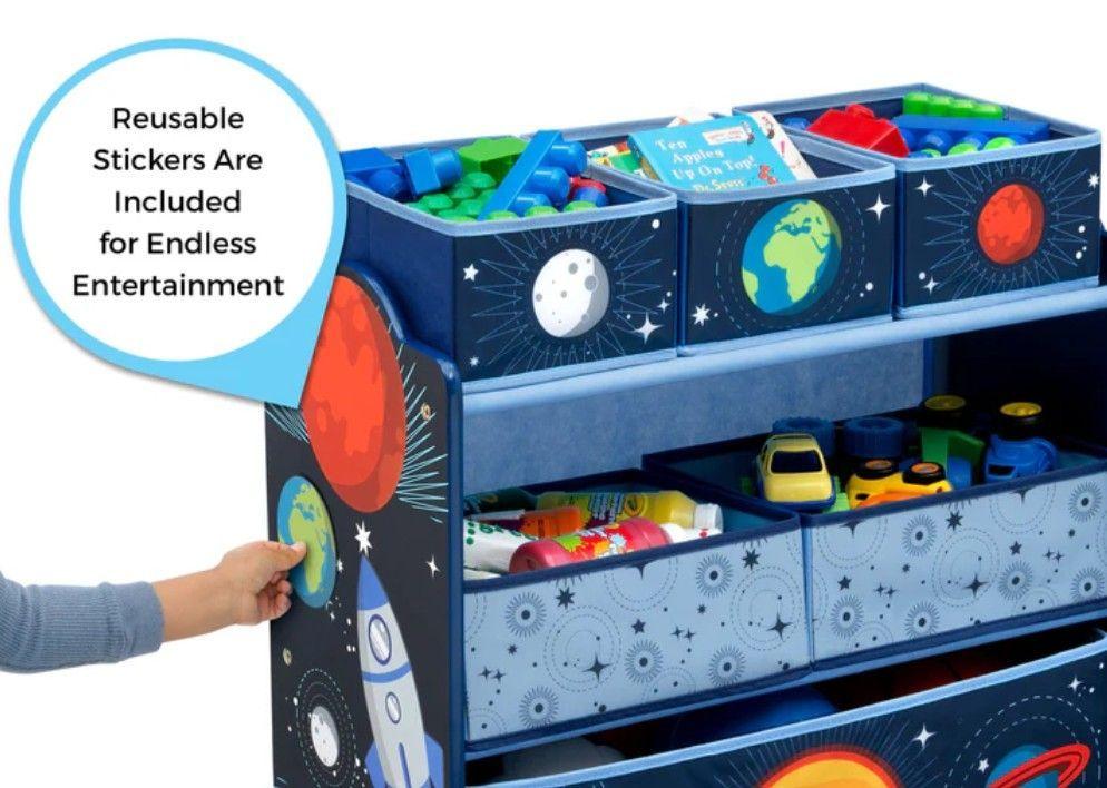 Organizador de juguetes infantil de Sistema Solar 6 contenedores Delta Children-7