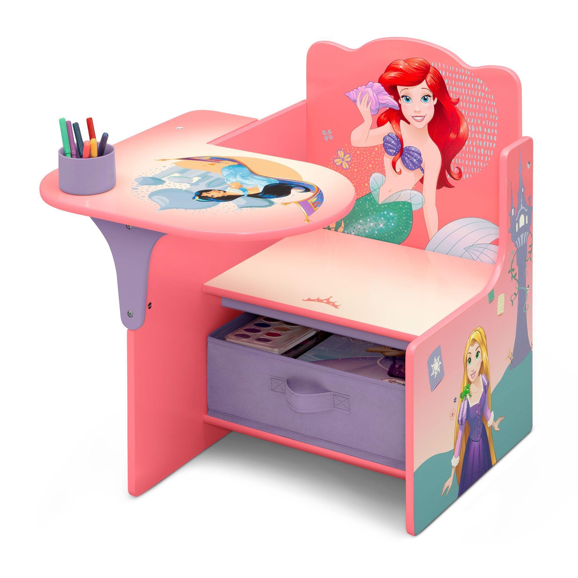 Escritorio con silla infantil con compartimento de almacenamiento Princesas Disney Disney Delta Chi-0