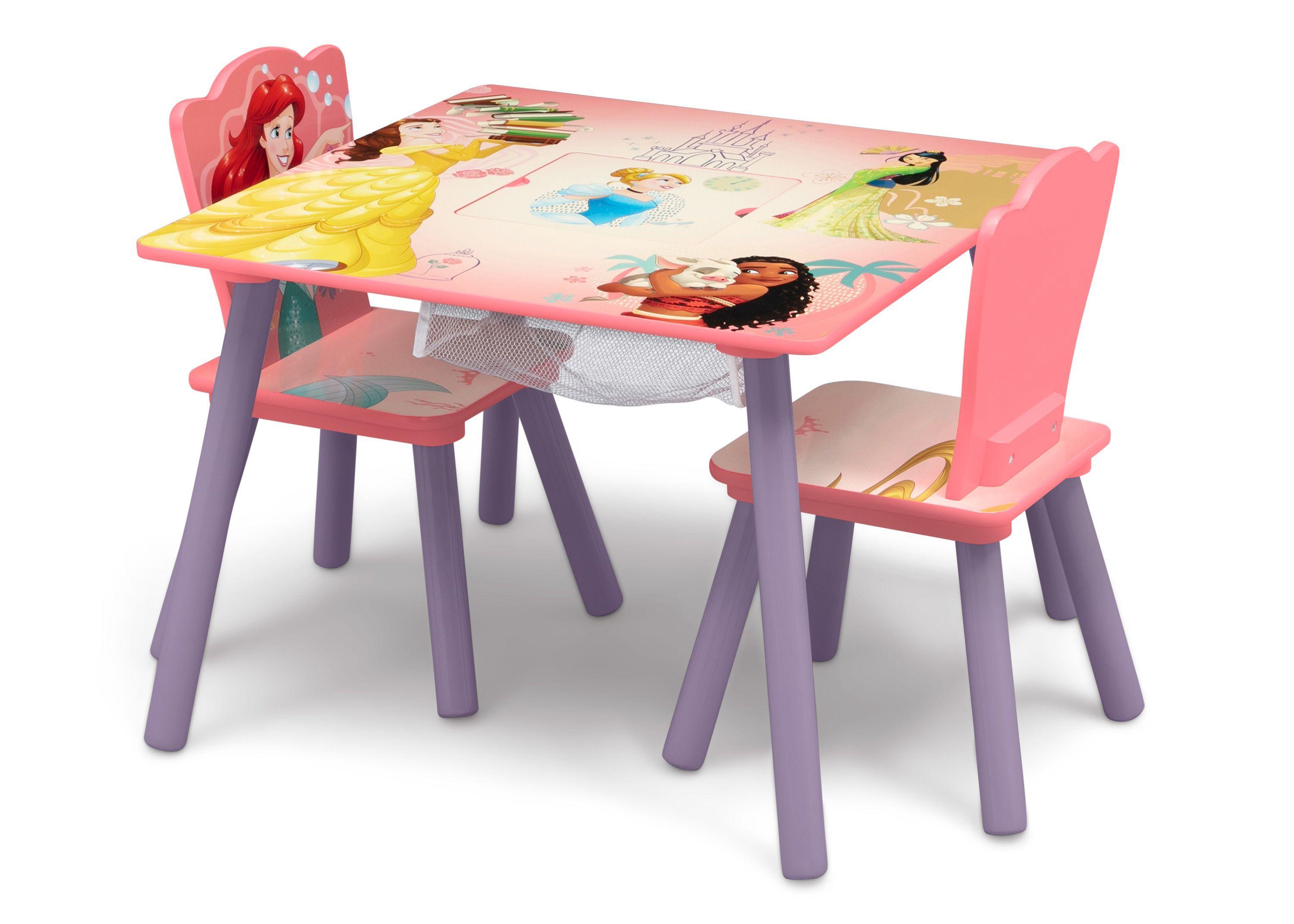 Juego de mesa y sillas infantil Princesas Disney con almacenamiento y 2 sillas incluidas Delta Chil-2
