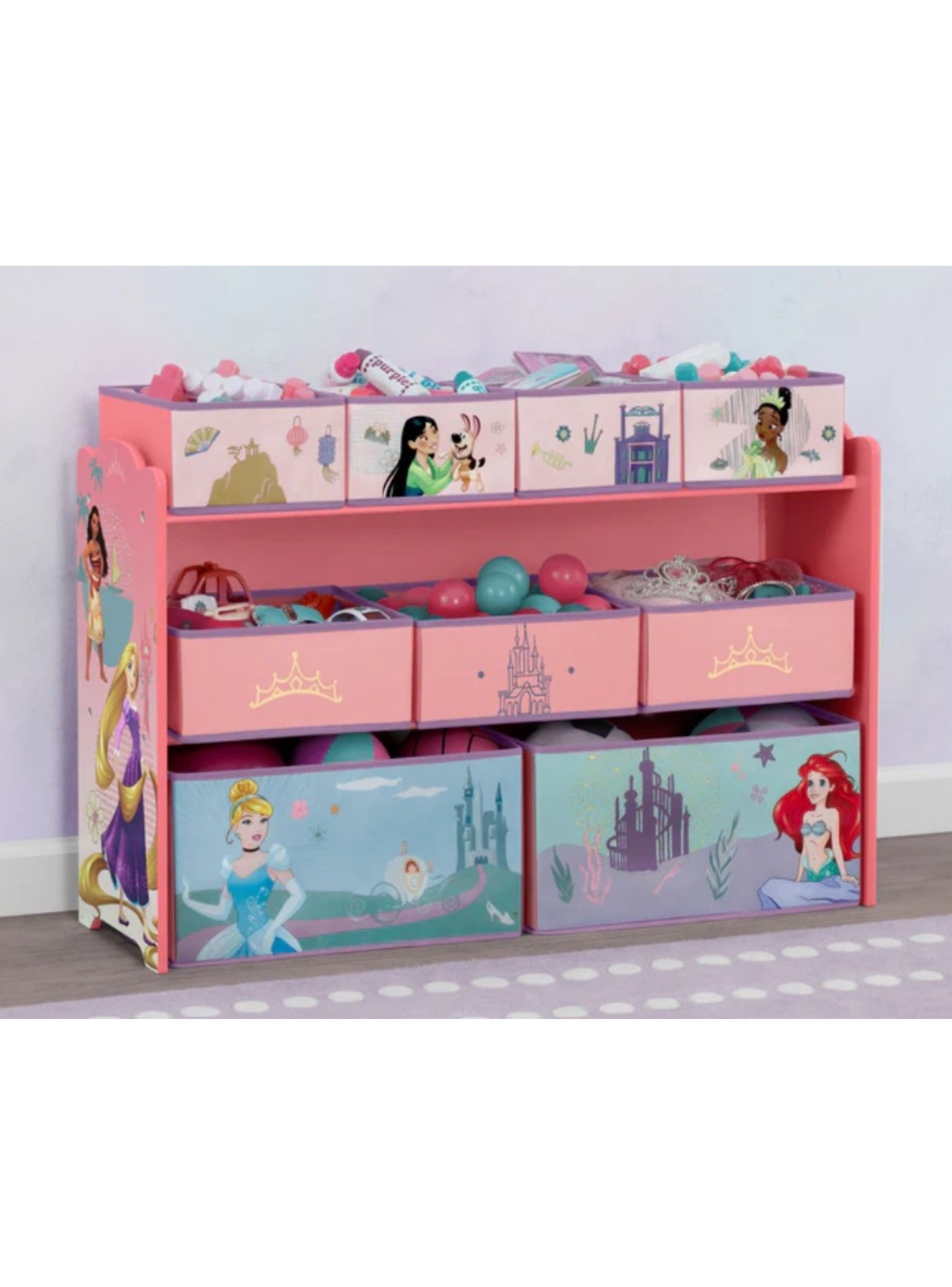 Organizador infantil de Princesas Disney de 9 contenedores Delta Children-6