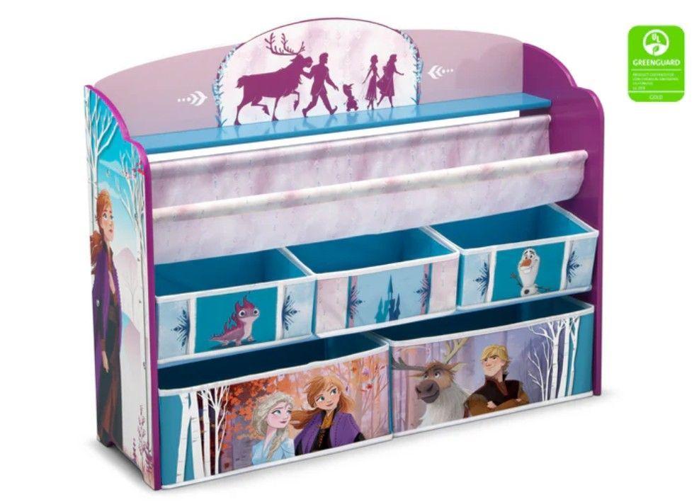 Organizador de libros y juguetes Deluxe infantil Frozen II Disney 5 contenedores Delta Children-3