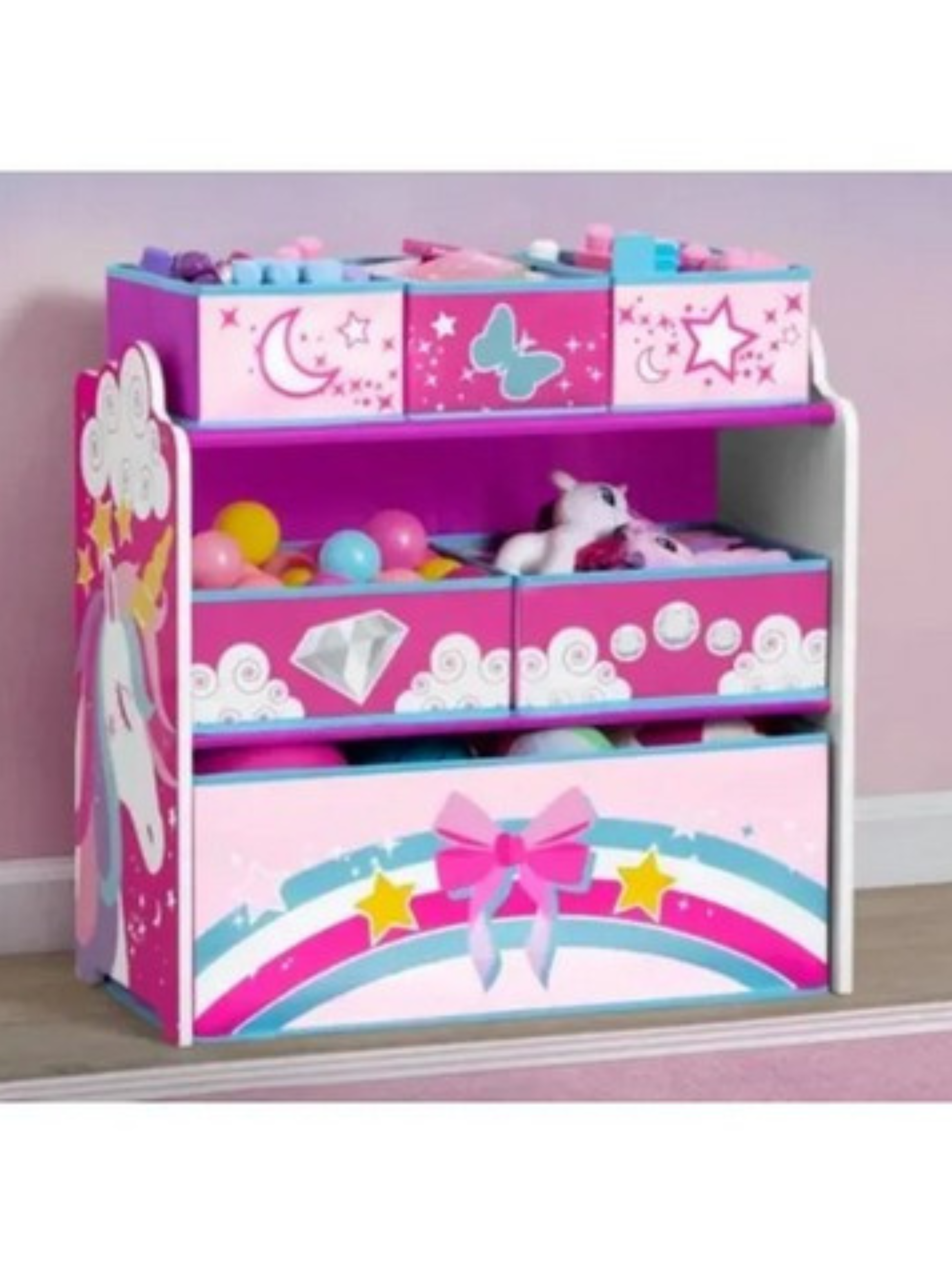 Organizador infantil unicornio de 6 contenedores Delta Children-2
