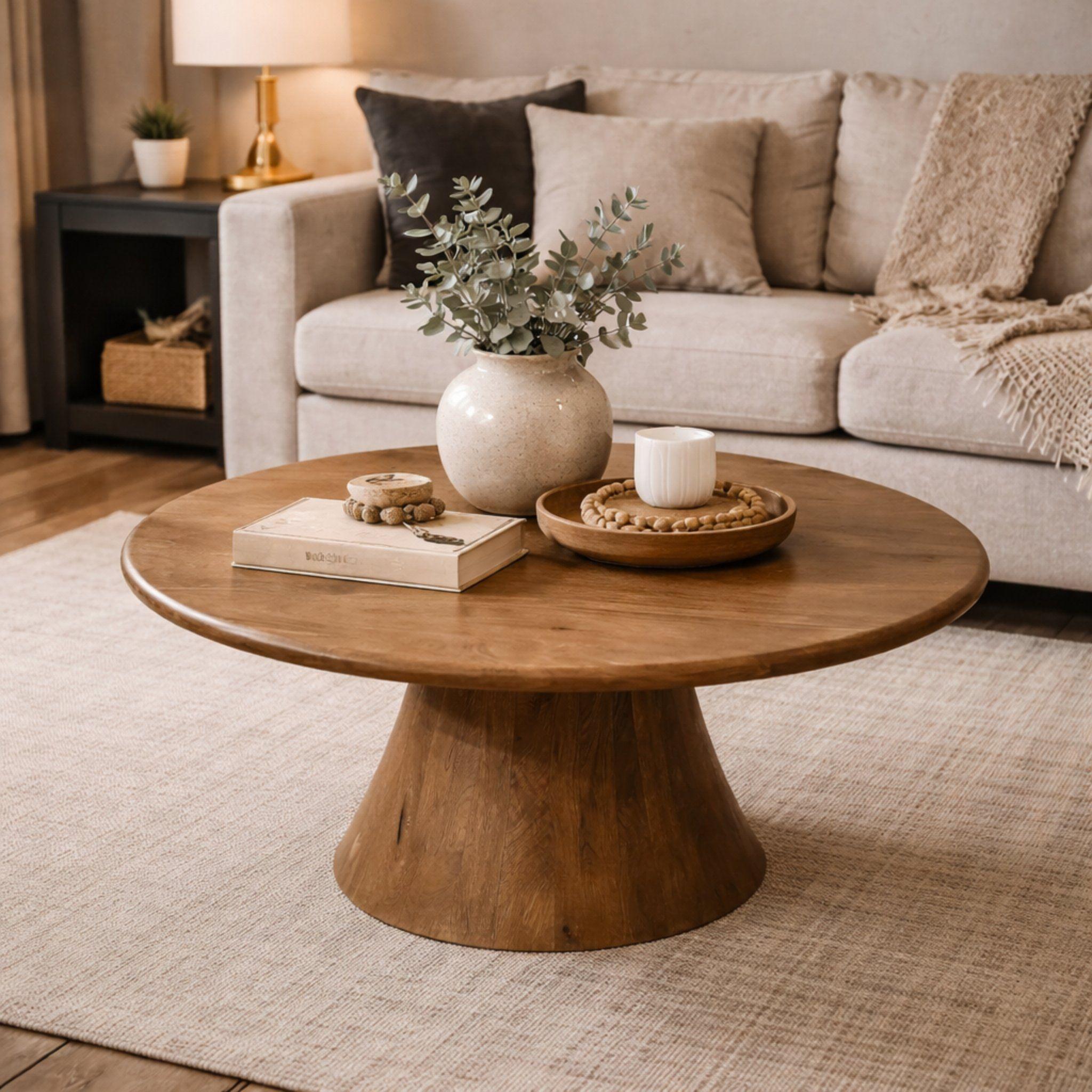Mesa de Centro redonda de madera Terra Meya Muebles-1